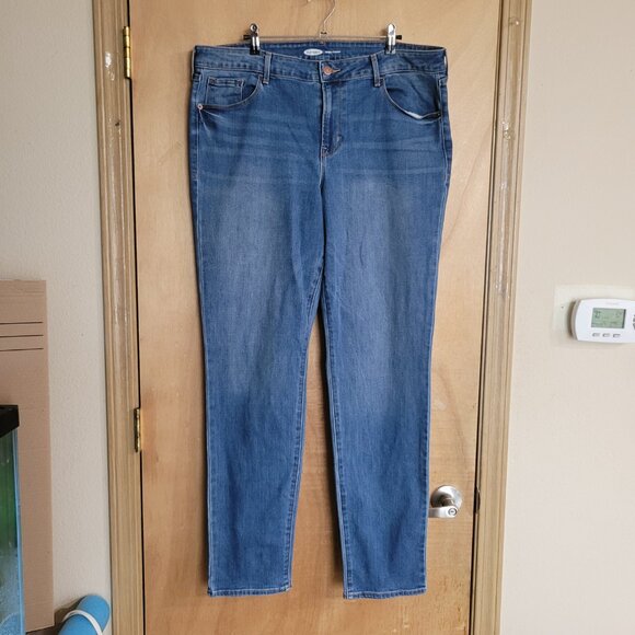 Old Navy Women Jeans 16 Long Power Straight - Picture 1 of 8